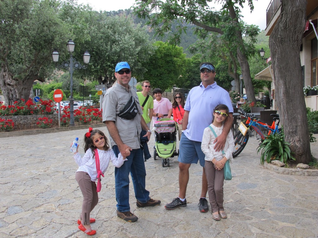 Family stroll in Valdemossa, Mallorca.